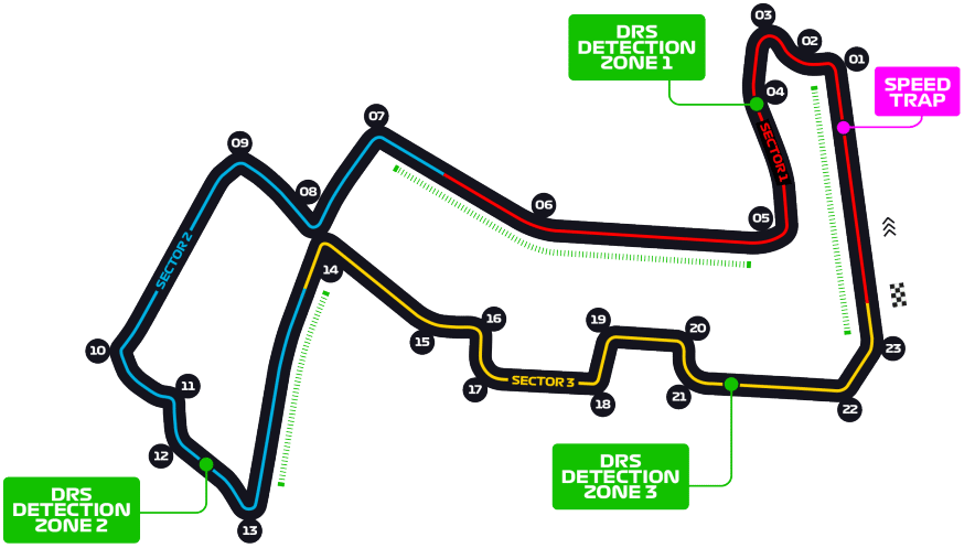 Singapore Marina Bay Street Circuit map