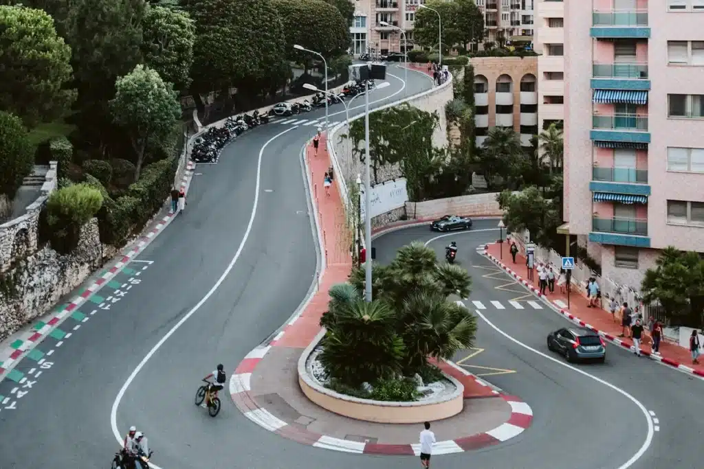 Famous F1 curve in Monaco Grand Prix